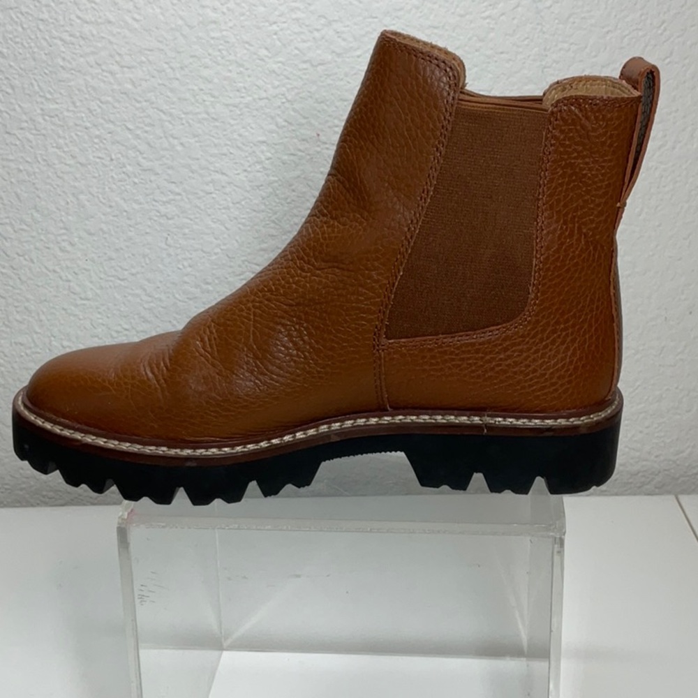 Madewell City Walk Lug Sole Chelsea Boot English Saddle Size 6 - Picture 7 of 11